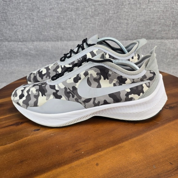Nike Zoom Fly 5 Men's Running Shoes Camo Gray White Black Size 10.5 A03093-100 - Picture 2 of 14